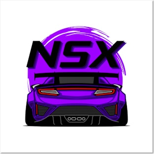 Purple NSX Rear JDM Posters and Art